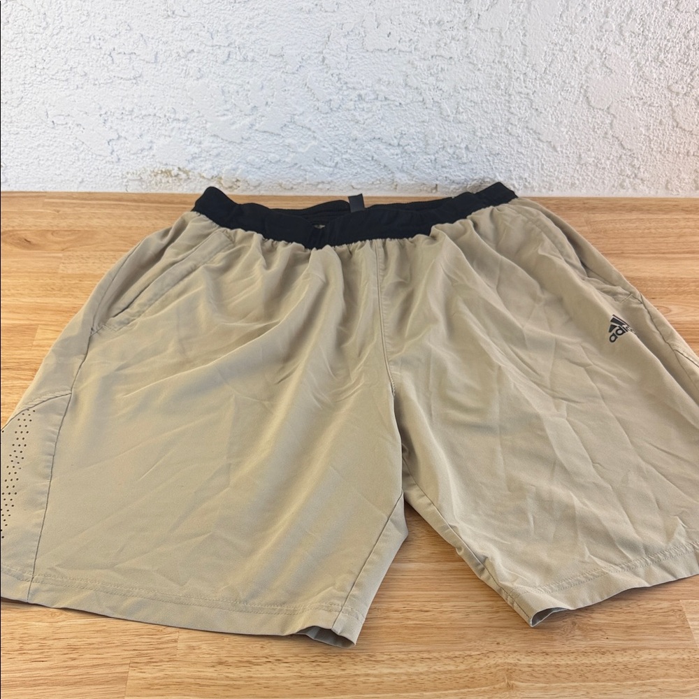 Adidas Men's Beige Athletic Shorts